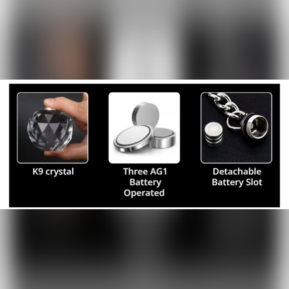 5 Piece Crystal LED Keychains (Rectangular) - Picture 11 of 13